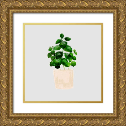 House Pot 6 Gold Ornate Wood Framed Art Print with Double Matting by Boho Hue Studio