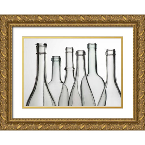 Empty Bottles Gold Ornate Wood Framed Art Print with Double Matting by Seidman, Barry