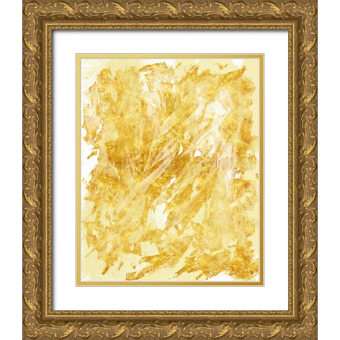 Golden Streaks 1 Gold Ornate Wood Framed Art Print with Double Matting by Alvarez, Cynthia
