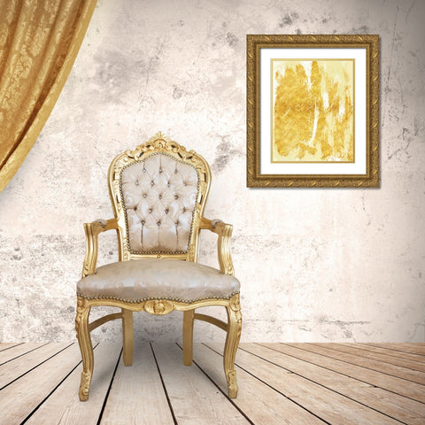 Golden Streaks 2 Gold Ornate Wood Framed Art Print with Double Matting by Alvarez, Cynthia