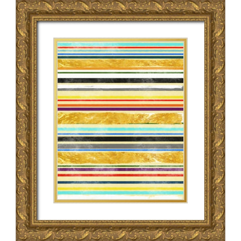 Gold Between Lanes 1 Gold Ornate Wood Framed Art Print with Double Matting by Alvarez, Cynthia