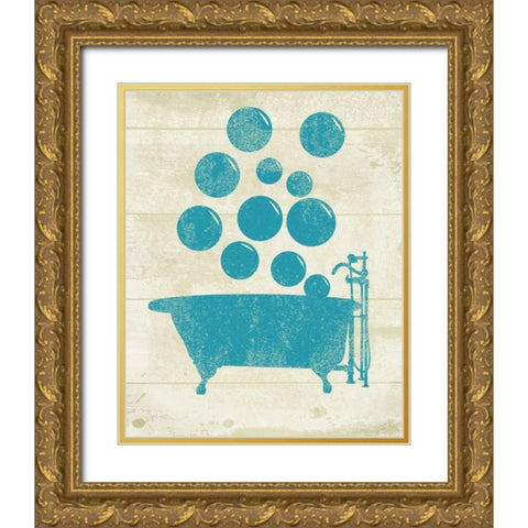 Bath 3 Gold Ornate Wood Framed Art Print with Double Matting by Alvarez, Cynthia