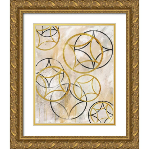 Sparkling Spheres 2 Gold Ornate Wood Framed Art Print with Double Matting by Alvarez, Cynthia