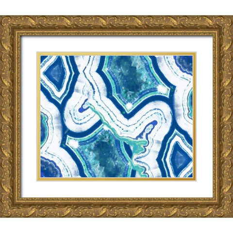 Agate 1 Gold Ornate Wood Framed Art Print with Double Matting by Alvarez, Cynthia