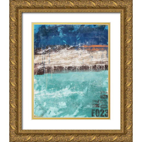 Color Mix 01 Gold Ornate Wood Framed Art Print with Double Matting by Alvarez, Cynthia