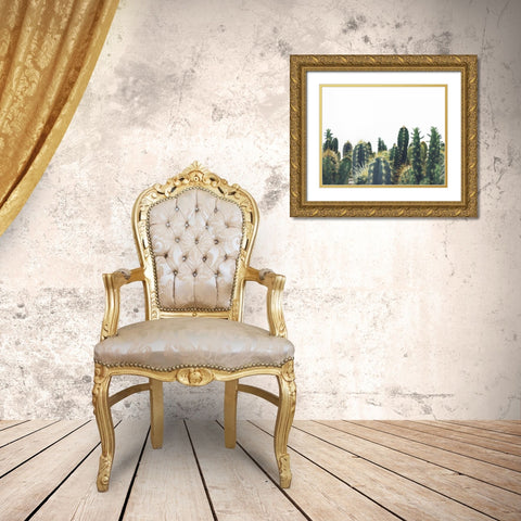 Prickly Field Gold Ornate Wood Framed Art Print with Double Matting by Alvarez, Cynthia