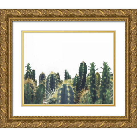 Prickly Field Gold Ornate Wood Framed Art Print with Double Matting by Alvarez, Cynthia