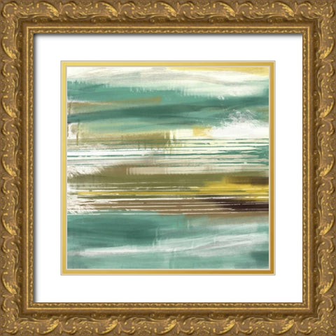 Cynthia Lines 1 Gold Ornate Wood Framed Art Print with Double Matting by Alvarez, Cynthia