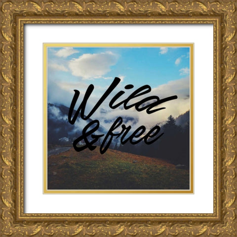 Free And Wild Gold Ornate Wood Framed Art Print with Double Matting by Alvarez, Cynthia
