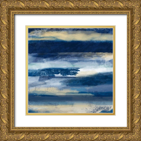 War On The Sea 2 Gold Ornate Wood Framed Art Print with Double Matting by Alvarez, Cynthia