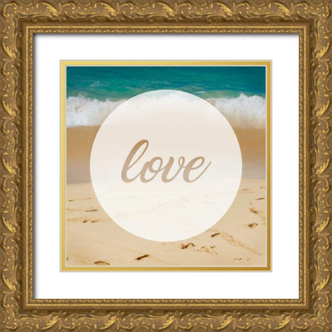 Circle Love Gold Ornate Wood Framed Art Print with Double Matting by Alvarez, Cynthia