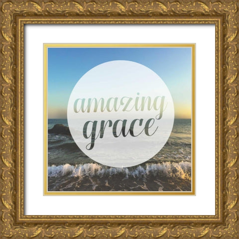 Amazing Grace Gold Ornate Wood Framed Art Print with Double Matting by Alvarez, Cynthia