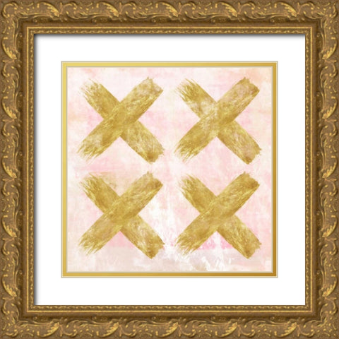 Tic Tac Toe Gold Ornate Wood Framed Art Print with Double Matting by Alvarez, Cynthia