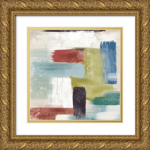 Topical 1 Gold Ornate Wood Framed Art Print with Double Matting by Alvarez, Cynthia