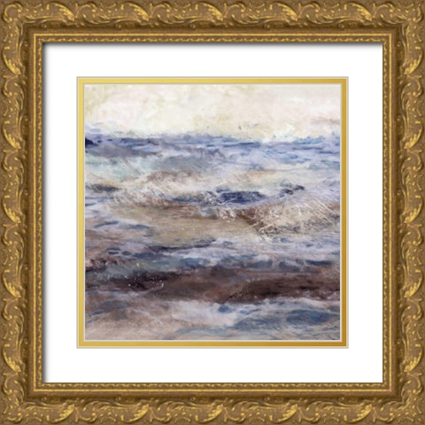 Currents 1 Gold Ornate Wood Framed Art Print with Double Matting by Alvarez, Cynthia