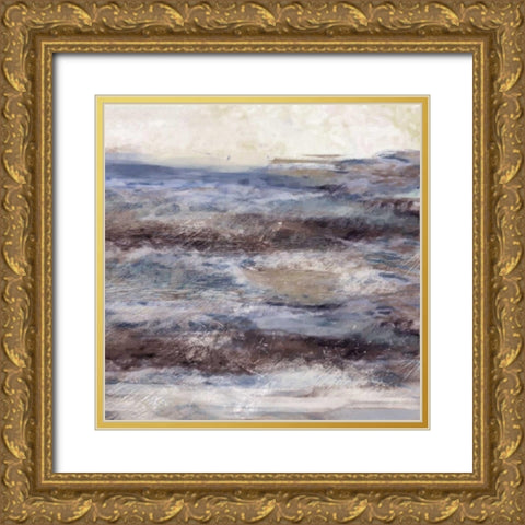Currents 2 Gold Ornate Wood Framed Art Print with Double Matting by Alvarez, Cynthia