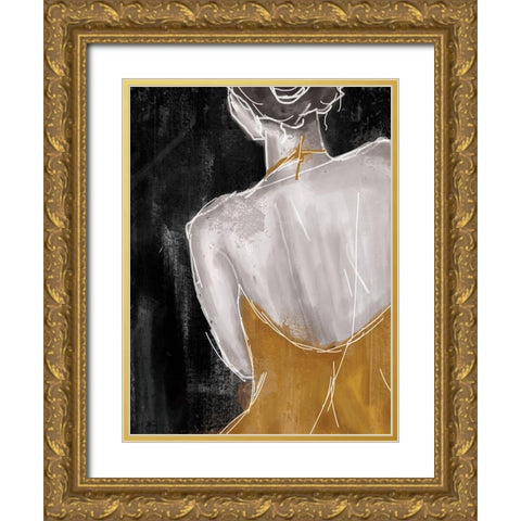 Gold on The Town 2 Gold Ornate Wood Framed Art Print with Double Matting by Alvarez, Cynthia