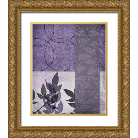 Vibrant Purple Leaf 1 Gold Ornate Wood Framed Art Print with Double Matting by Dyer, Beverly