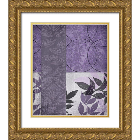 Vibrant Purple Leaf 2 Gold Ornate Wood Framed Art Print with Double Matting by Dyer, Beverly