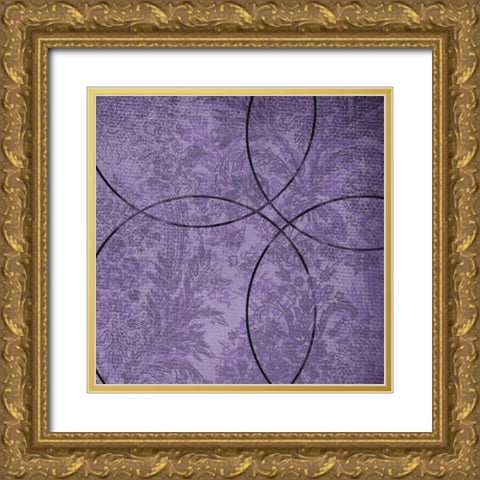 Vibrant Purple Square 4 Gold Ornate Wood Framed Art Print with Double Matting by Dyer, Beverly