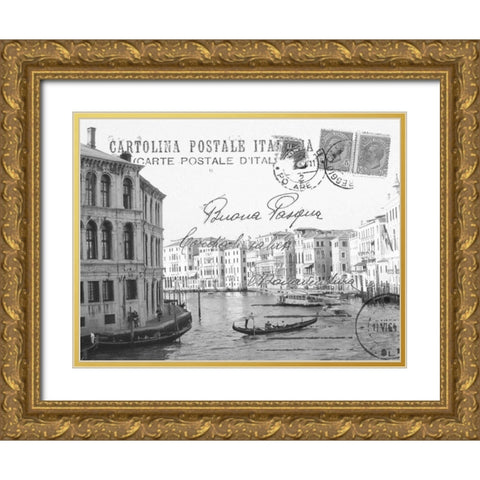Vintage Venezia I Gold Ornate Wood Framed Art Print with Double Matting by Stevens, Carole