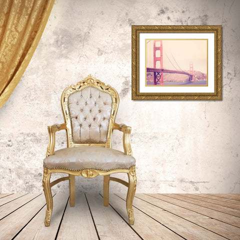 Golden Gate Vintage Gold Ornate Wood Framed Art Print with Double Matting by Davis Ashley