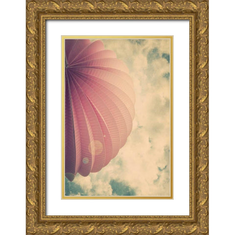 Paper Fan 2 Gold Ornate Wood Framed Art Print with Double Matting by Davis Ashley