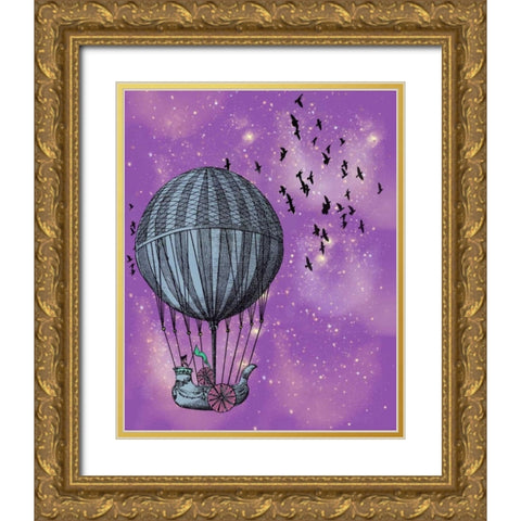 Dream Balloon Gold Ornate Wood Framed Art Print with Double Matting by Davis Ashley