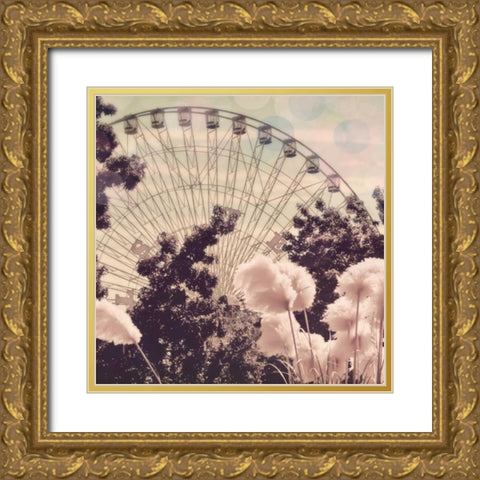Feathery Ferris Gold Ornate Wood Framed Art Print with Double Matting by Davis, Ashley