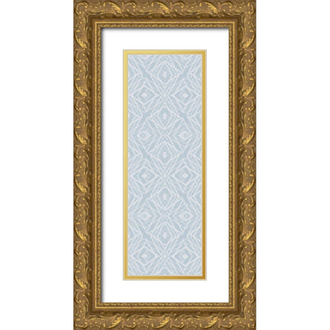 Neutral Diamonds Gold Ornate Wood Framed Art Print with Double Matting by Brown, Denise