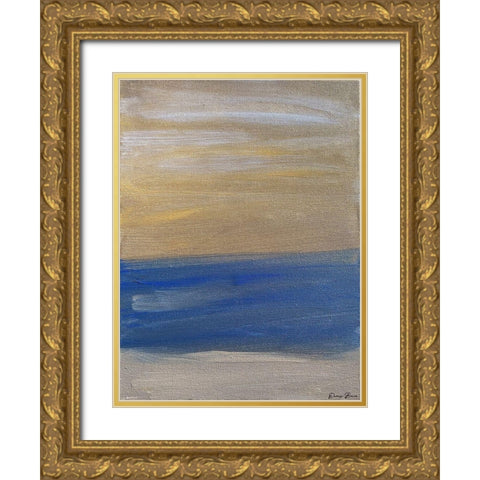Lineation 1 Gold Ornate Wood Framed Art Print with Double Matting by Brown, Denise
