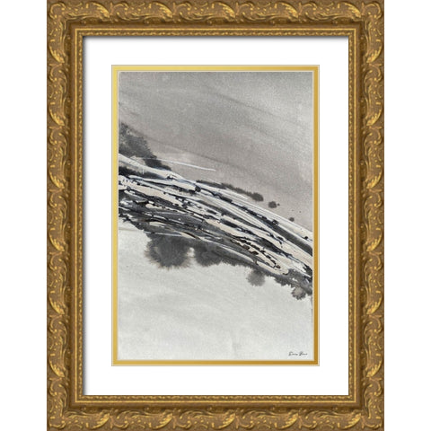 Grey Ice 2 Gold Ornate Wood Framed Art Print with Double Matting by Brown, Denise