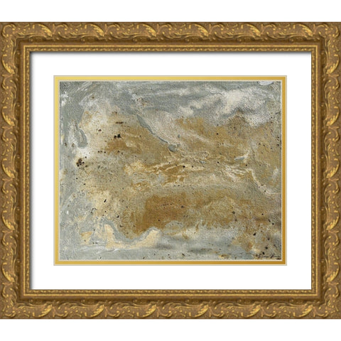 Fissures 3 Gold Ornate Wood Framed Art Print with Double Matting by Brown, Denise