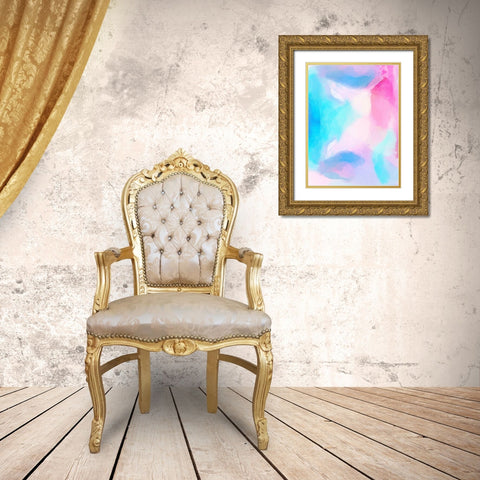 Pretty Pastels Gold Ornate Wood Framed Art Print with Double Matting by Brown, Denise