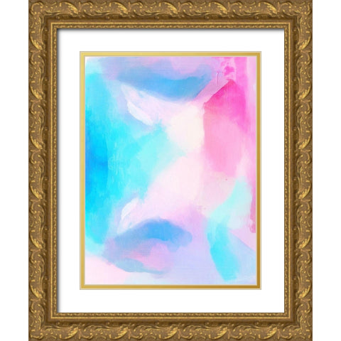 Pretty Pastels Gold Ornate Wood Framed Art Print with Double Matting by Brown, Denise