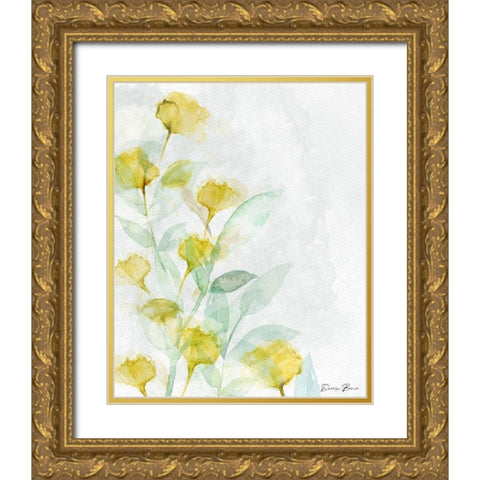 Modern Poppies 1 Gold Ornate Wood Framed Art Print with Double Matting by Brown, Denise