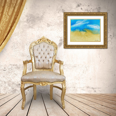 Coastal Motion 1 Gold Ornate Wood Framed Art Print with Double Matting by Brown, Denise