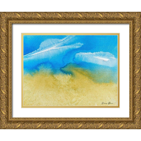Coastal Motion 1 Gold Ornate Wood Framed Art Print with Double Matting by Brown, Denise