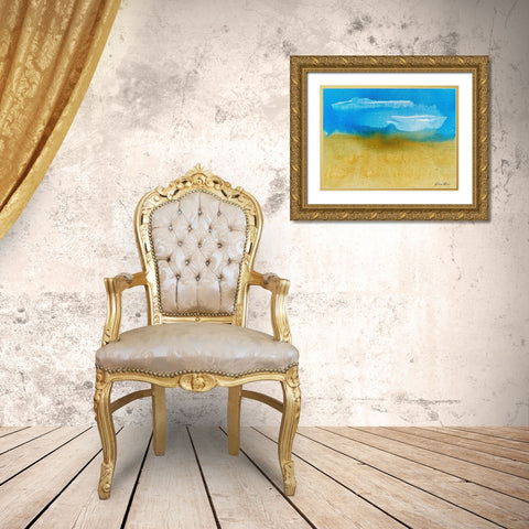 Coastal Motion 2 Gold Ornate Wood Framed Art Print with Double Matting by Brown, Denise
