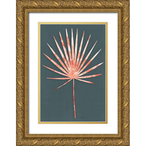 Watercolor Palm 1 Gold Ornate Wood Framed Art Print with Double Matting by Brown, Denise