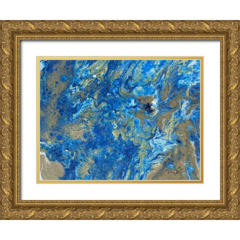 Bountiful Waves Gold Ornate Wood Framed Art Print with Double Matting by Brown, Denise