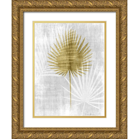 Neutral Palm Silhouette 1 Gold Ornate Wood Framed Art Print with Double Matting by Brown, Denise
