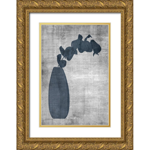 Azure 1 v2 Gold Ornate Wood Framed Art Print with Double Matting by Brown, Denise