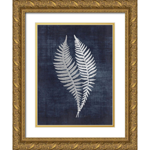 Fern 2 Gold Ornate Wood Framed Art Print with Double Matting by Brown, Denise