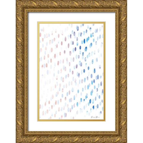 Love These Dots 2 Gold Ornate Wood Framed Art Print with Double Matting by Brown, Denise