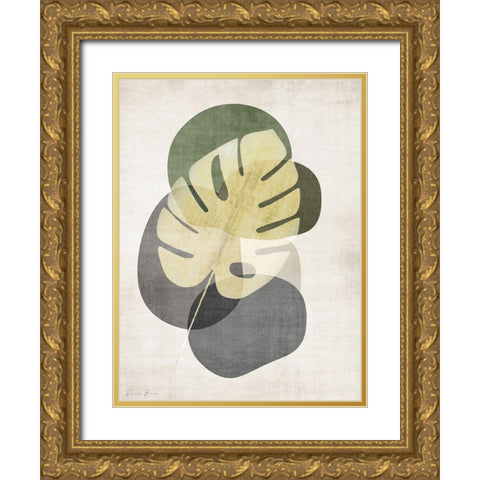 Cabana Palm 2 Gold Ornate Wood Framed Art Print with Double Matting by Brown, Denise