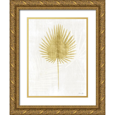 Palm Silhouette 2 Gold Ornate Wood Framed Art Print with Double Matting by Brown, Denise