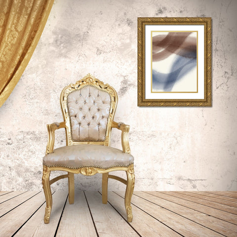 Broad Strokes 1 Gold Ornate Wood Framed Art Print with Double Matting by Brown, Denise