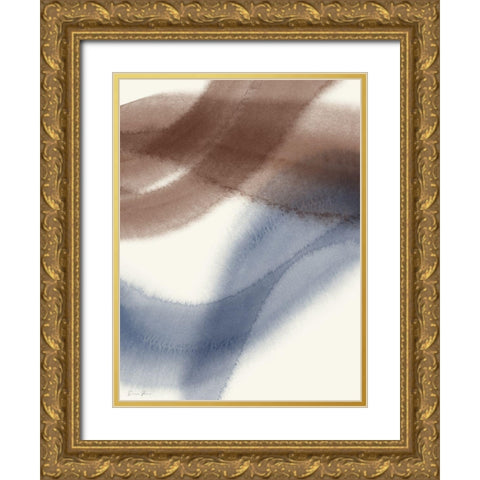 Broad Strokes 1 Gold Ornate Wood Framed Art Print with Double Matting by Brown, Denise
