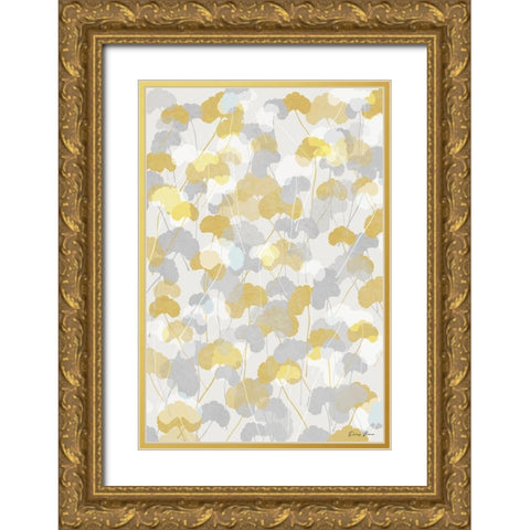 Ginkgo Fields 2 Gold Ornate Wood Framed Art Print with Double Matting by Brown, Denise